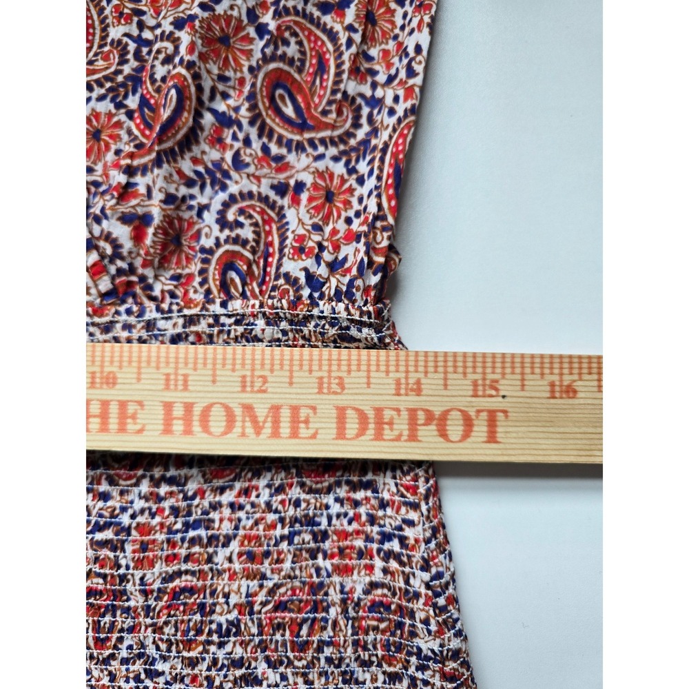 Veronica Beard Cox Paisley Smocked Mini Dress Women XS - Picture 6 of 9